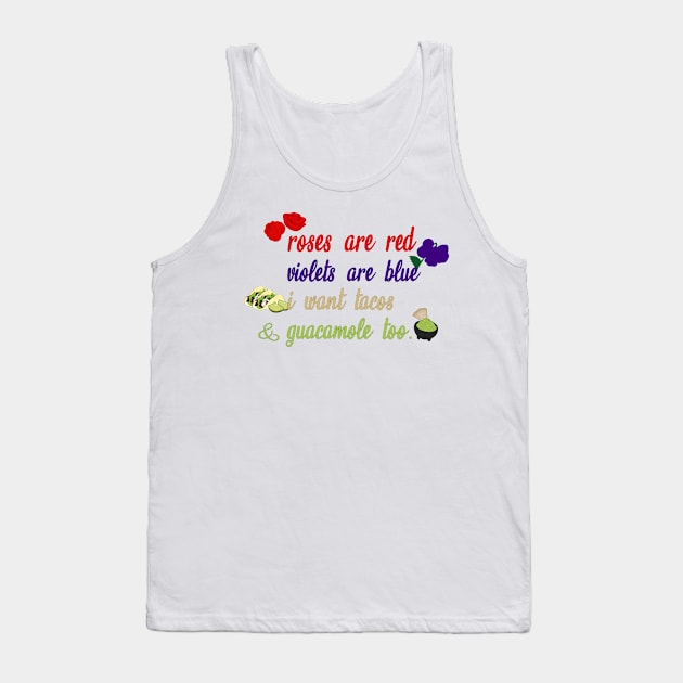 Tacos and Guacamole Tank Top by Feisty Designs 